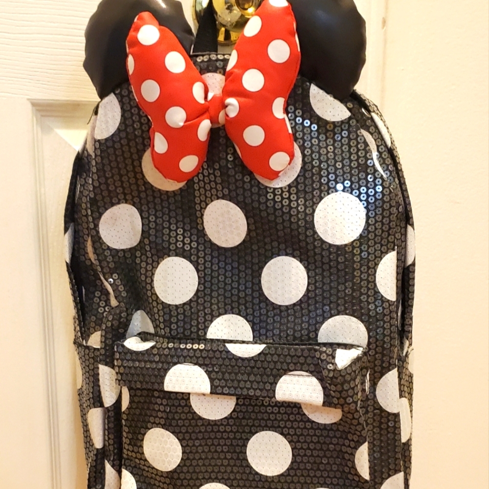 Disney polka dot sequin bookbag - Picture 1 of 4